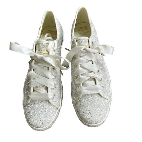 KEDS X KATE SPADE TRIPLE KICK  ALL OVER GLITTER SNEAKERS - Picture 2 of 9